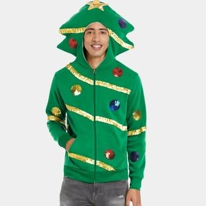 Mad Engine Christmas Tree‎ Hoodie  Unisex XXL